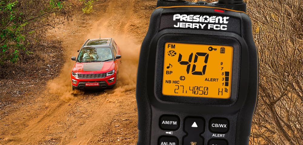 President Jerry FCC AM/FM Portable Radio with Vehicle Charging System - Perfect for THE Road Warrior! President