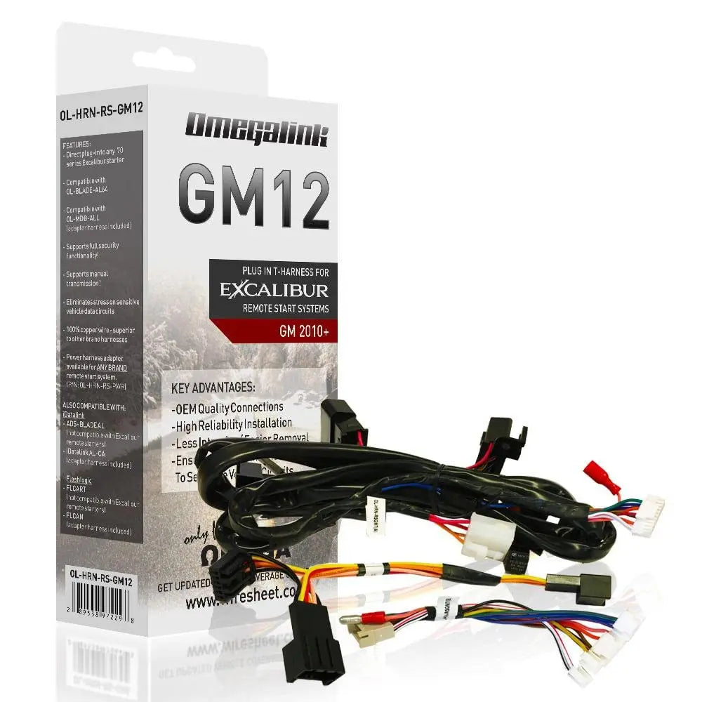 Omegalink OL-HRN-RS-GM12 T-Harness for a Remote Start System in Select 2010-up GM Vehicles Lessco Electronics