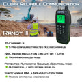 President Randy III FCC AM/FM Handheld CB Radio w/P Channels, NRC, Desktop Dock & Mobile Charge Module, 7Color Display, ASC, VOX, CTCSS/DCS, Weather Channel, Scan Skip, Flashlight, Key Lock (TXUS722) President