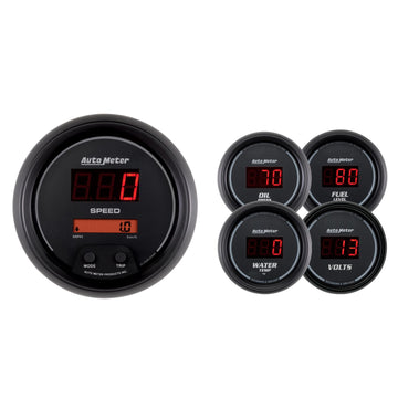 Autometer 6300 5 PC. GAUGE KIT, 3-3/8" & 2-1/16", SPORT-COMP DIGITAL