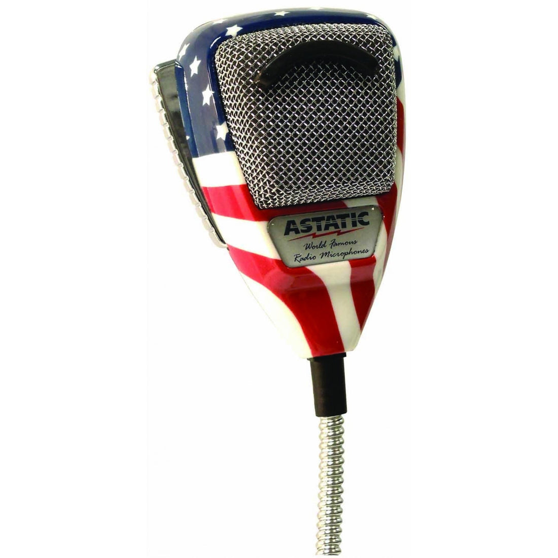 Astatic 636L-FLAG 4 Pin Mic Stars And Stripes Astatic
