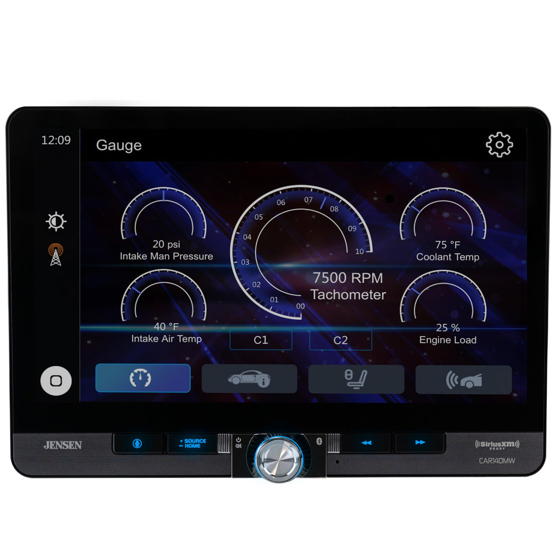 Jensen CAR140MW 10.1” LED Backlit Touchscreen Car Radio/AV Receiver – CAR140MW Jensen