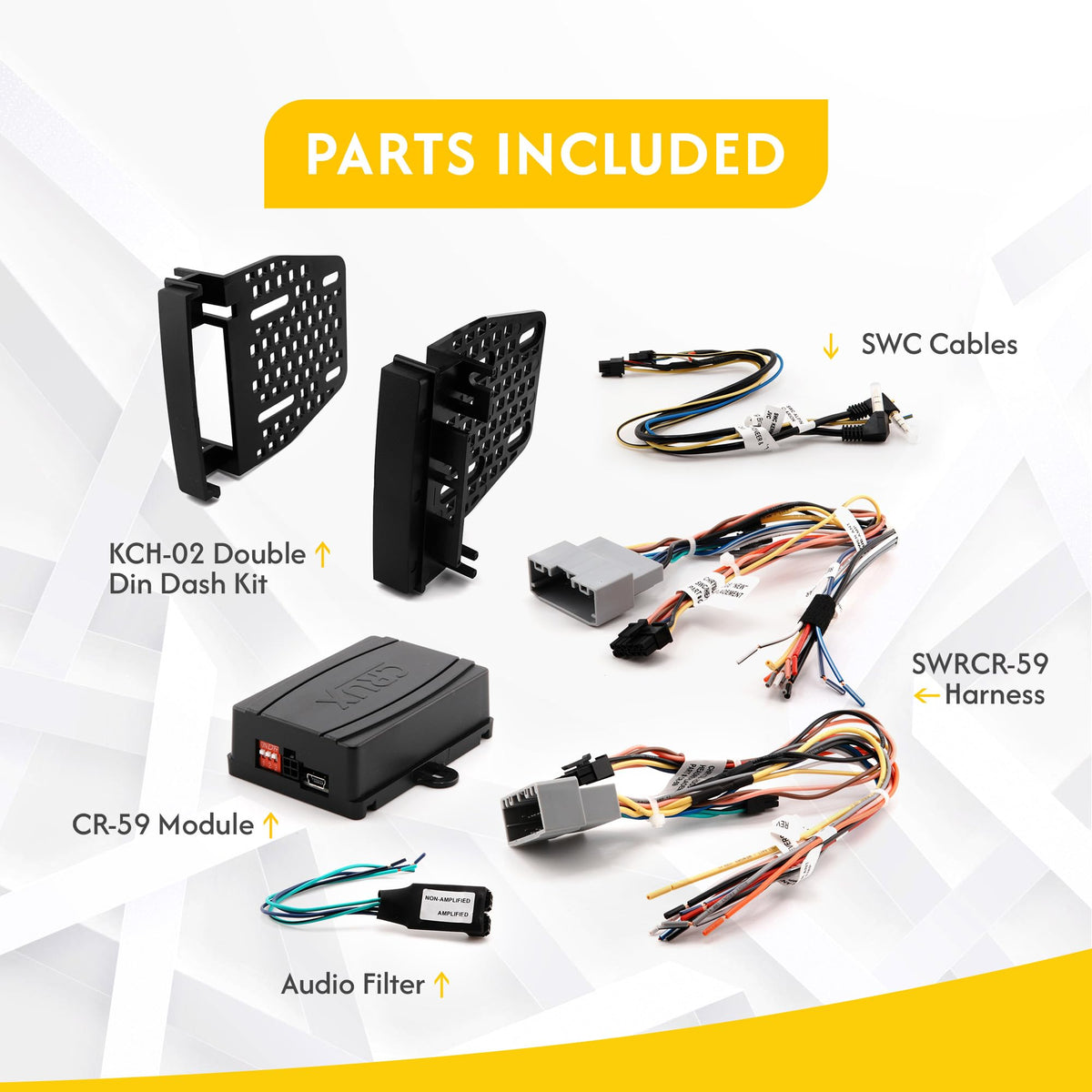 CRUX DKCR59K Radio Replacement with SWC Retention for '05-'16 Chrysler Dodge & Jeep Vehicles with Dash Kit CRUX Interfacing Solutions