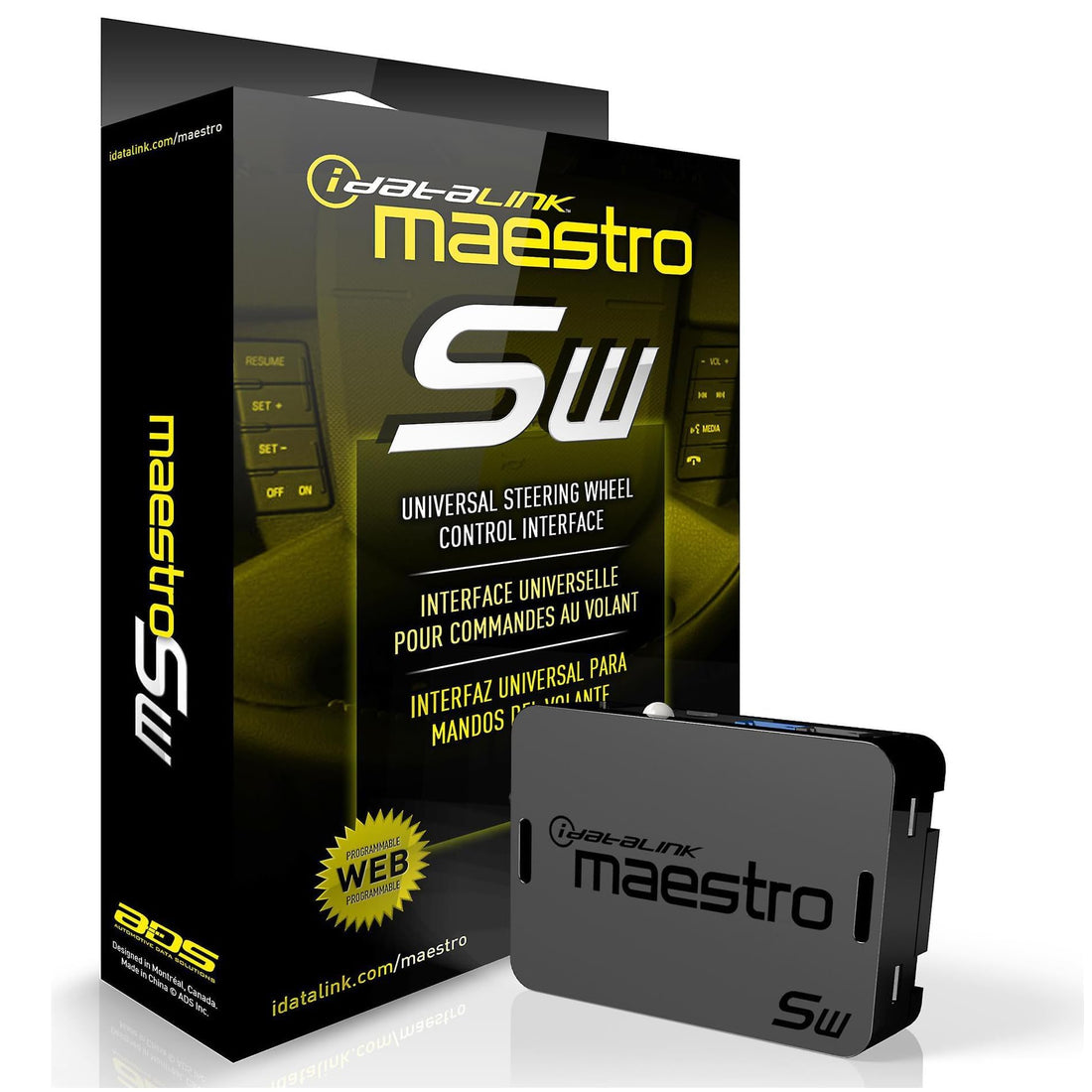 iDatalink Maestro SW Steering Wheel Control Adapter Connects your car's steering wheel audio controls to select aftermarket car stereos iDatalink