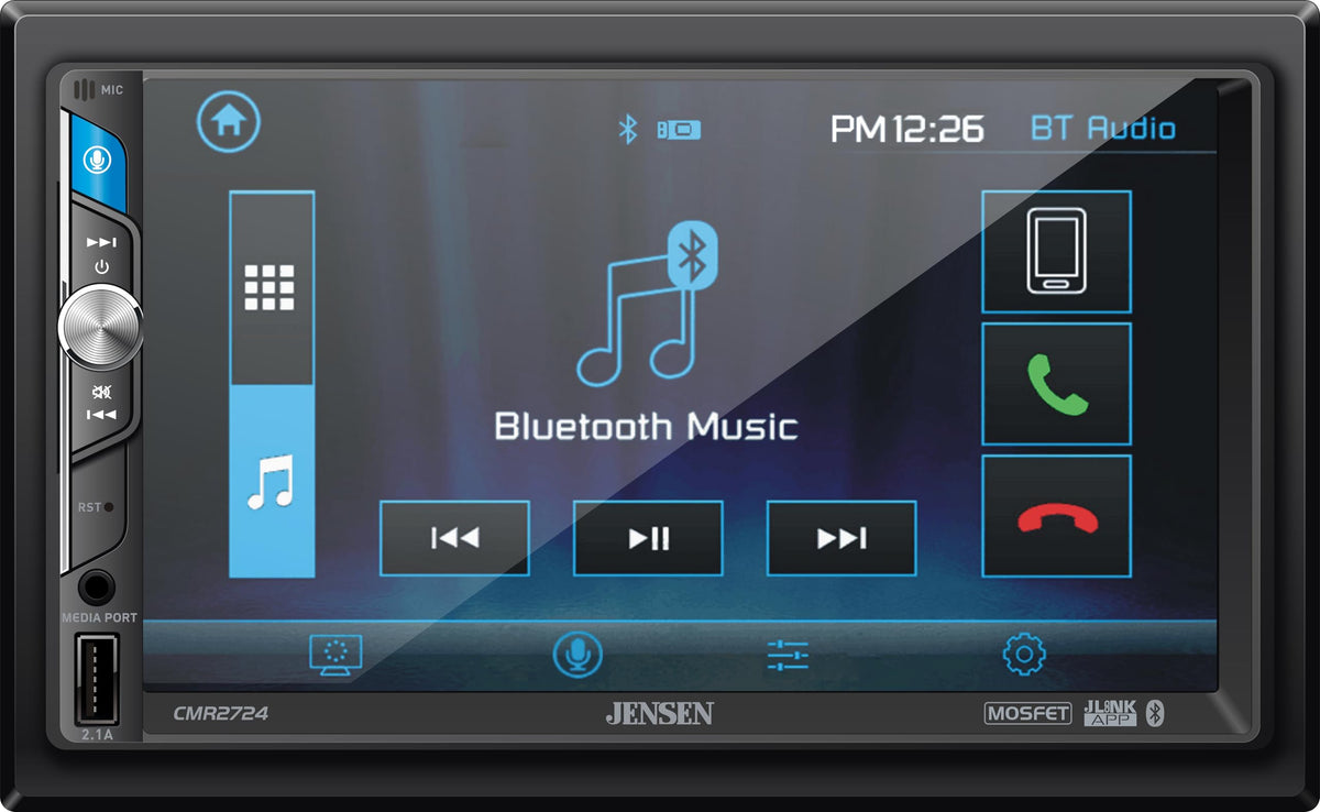 Jensen CMR2724 7-inch LED Digital Media Touch Screen Double DIN Car Stereo Radio – CMR2724 Jensen