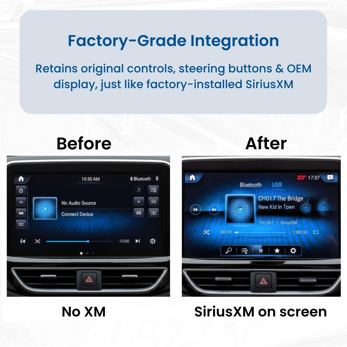 Vais Technology GSR-MB04 Use SiriusXM's satellite radio tuner with the factory radio in select 2019-up Mercedes-Benz models Vais Technology