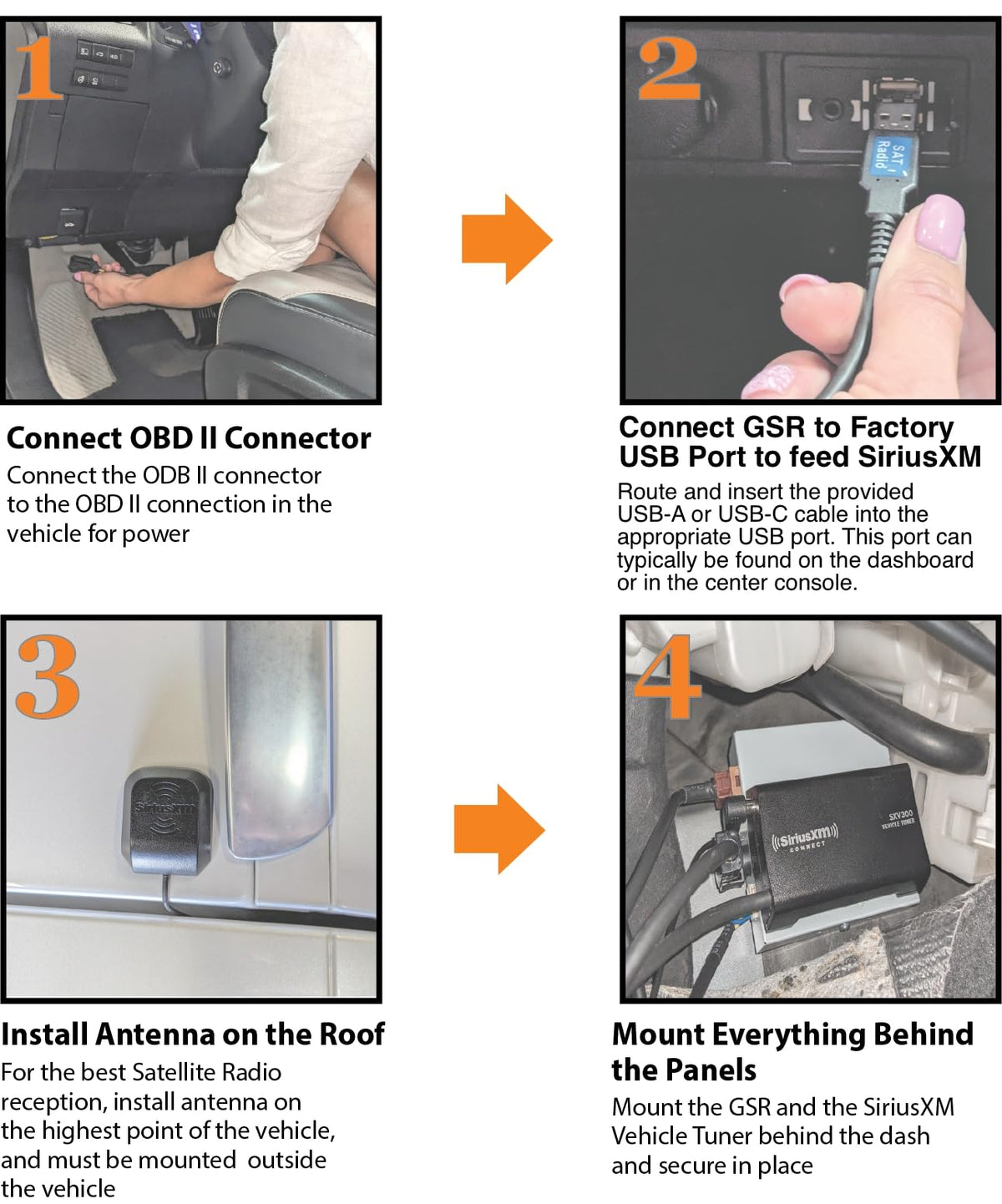Vais Technology GSR-FD04 Use SiriusXM's satellite radio tuner with the factory radio in select 2021-up Ford models Vais Technology