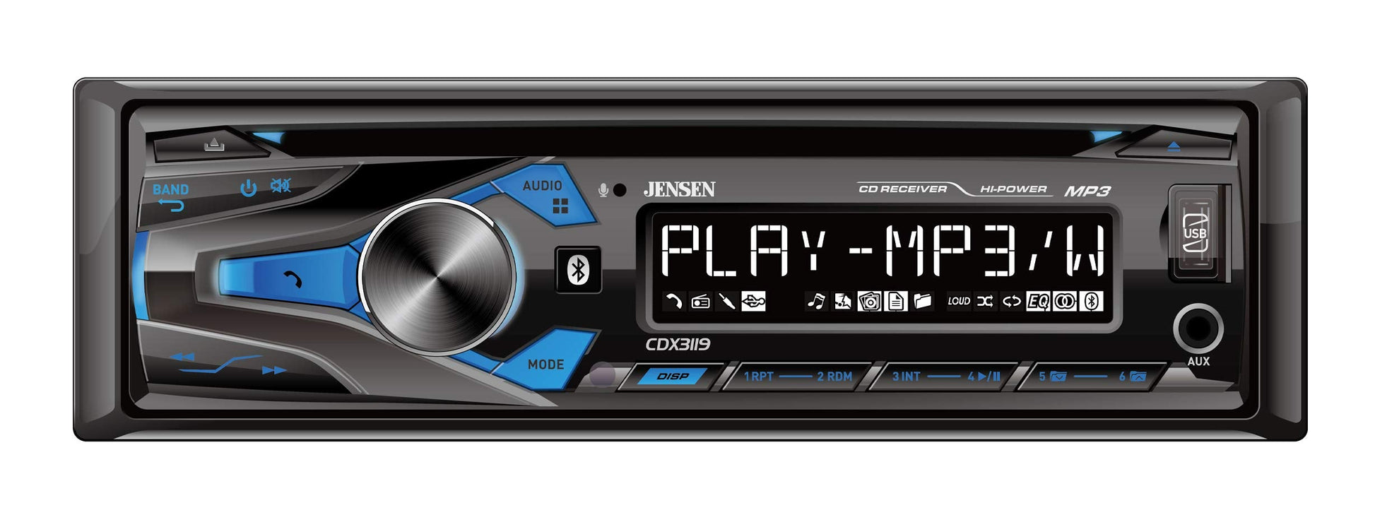 Jensen CDX3119 CD Receiver with Built-In Bluetooth – CDX3119 Jensen