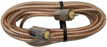 Procomm 12' RG8X CABLE W/ PL259'S CLEAR JACKET Procomm