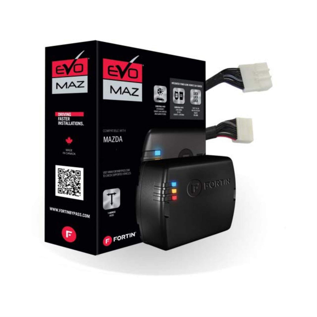 Fortin EVO-MAZT1 Module & T-Harness combo for 2013+ Mazda Push-to-Start vehicles. Fortin