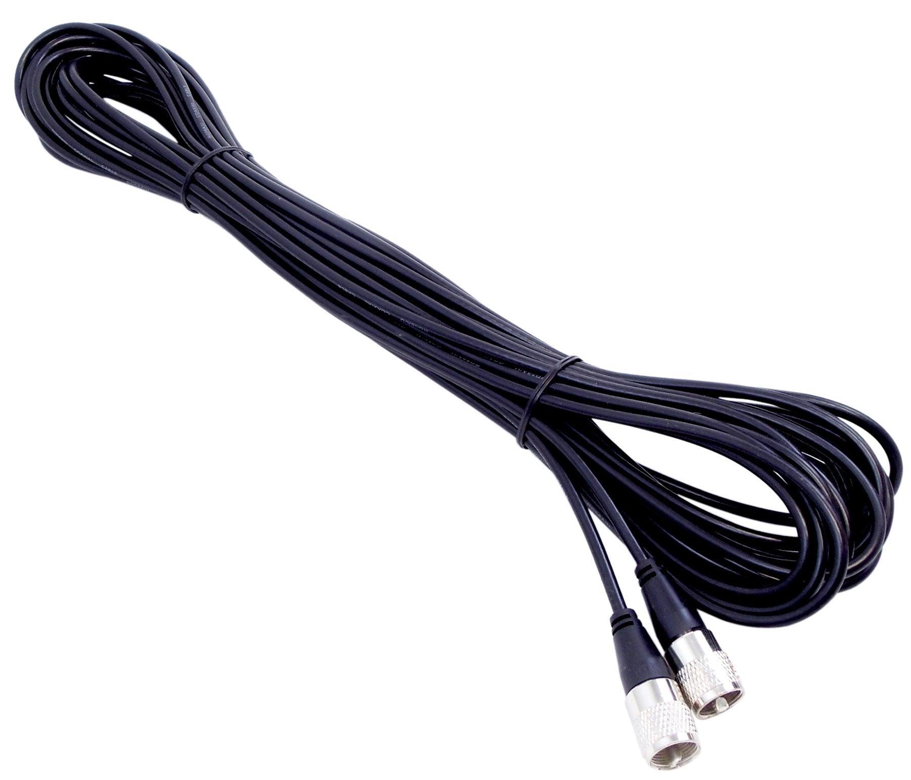 Kalibur 50' RG58A/U PLUG TO PLUG COAX ASSEMBLY (BLACK) Kalibur