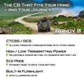 President Randy III FCC AM/FM Handheld CB Radio w/P Channels, NRC, Desktop Dock & Mobile Charge Module, 7Color Display, ASC, VOX, CTCSS/DCS, Weather Channel, Scan Skip, Flashlight, Key Lock (TXUS722) President