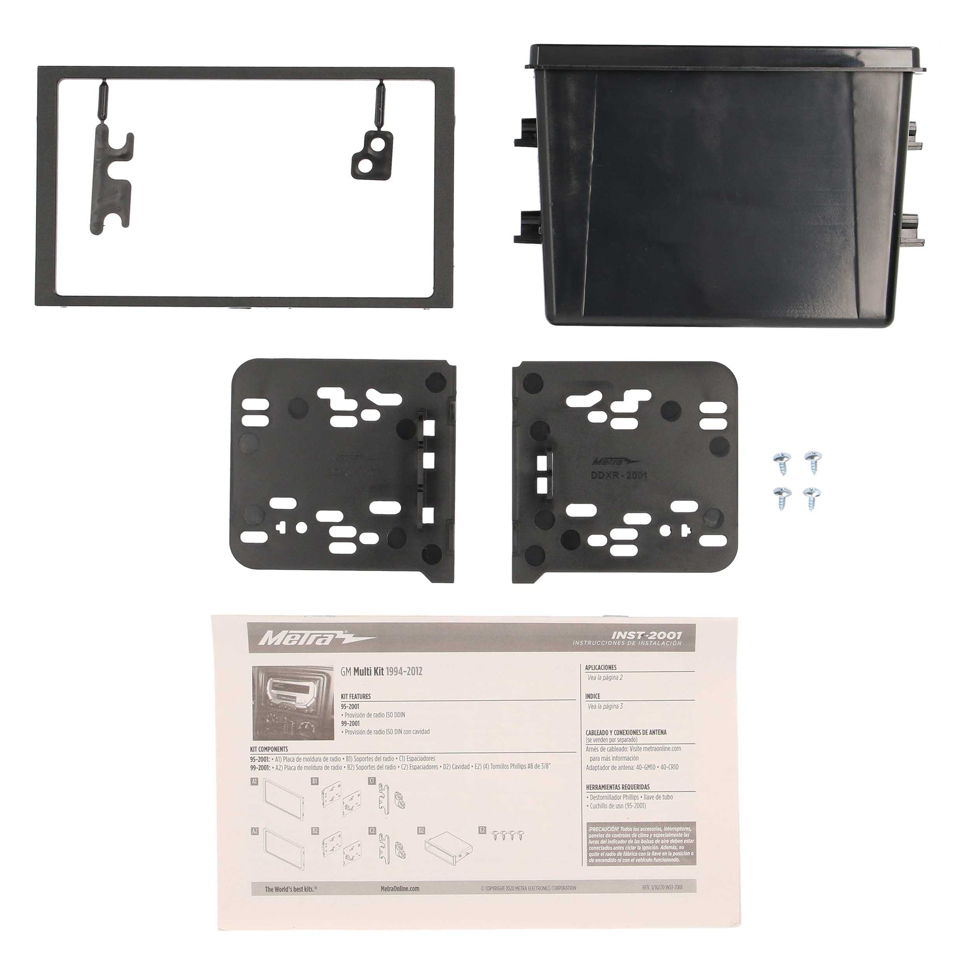 Metra 99-2001 Multi Dash Kit Fits 1994-2012 GM Vehicles (Black) Metra