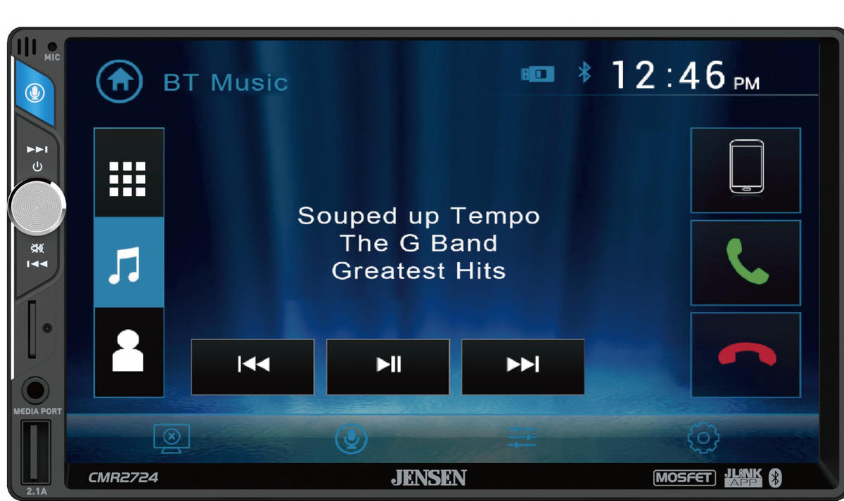 Jensen CMR2724 7-inch LED Digital Media Touch Screen Double DIN Car Stereo Radio – CMR2724 Jensen