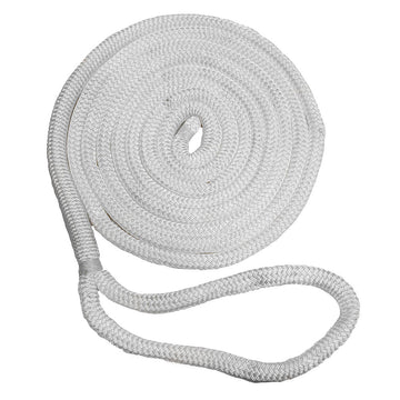 New England Ropes 1/2" Double Braid Dock Line - White - 25' (C5050-16-00025) Procomm