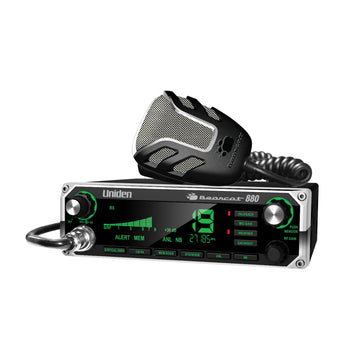 Uniden BEARCAT 880 CB Radio with 40 Channels and Large Easy-to-Read 7-Color LCD Display with Backlighting, Backlit Control Knobs/Buttons, NOAA Weather Alert, PA/CB Switch, and Wireless Mic Compatible Uniden