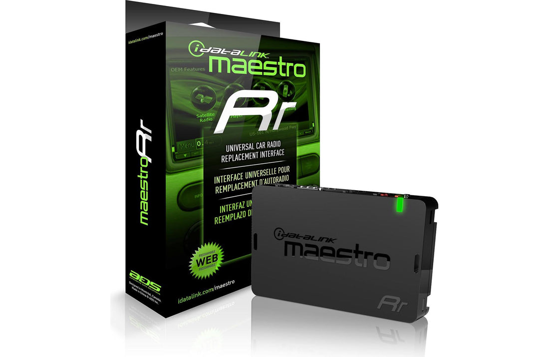 iDatalink Maestro RR Interface Module Connect a new stereo and retain the steering wheel audio controls and factory amps in select vehicles Maestro