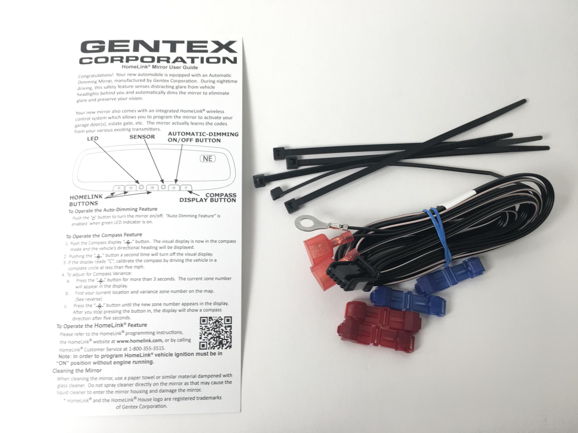 Advent Gentex ADVGEN40A4 Gentex Auto Dimming Rear View Mirror with Homelink 4 Advent