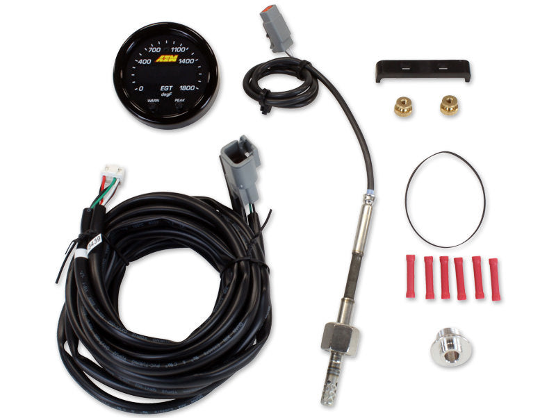 AEM Electronics 30-0305 AEM X-Series EGT Gauge Kit 0-1800F/0-1000C - Black Bezel and Black Faceplate Aem Electronics