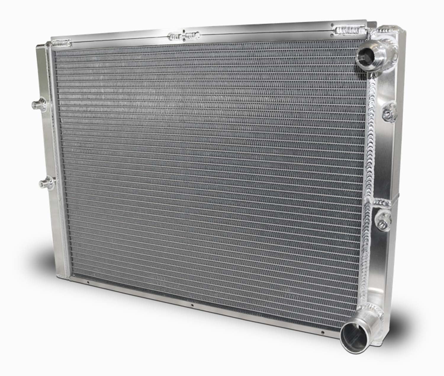 AFCO Racing 80195NDP-16 Single Row Lightweight Asphalt Radiator Double Pass 16AN Male Inlet Afco Racing Products