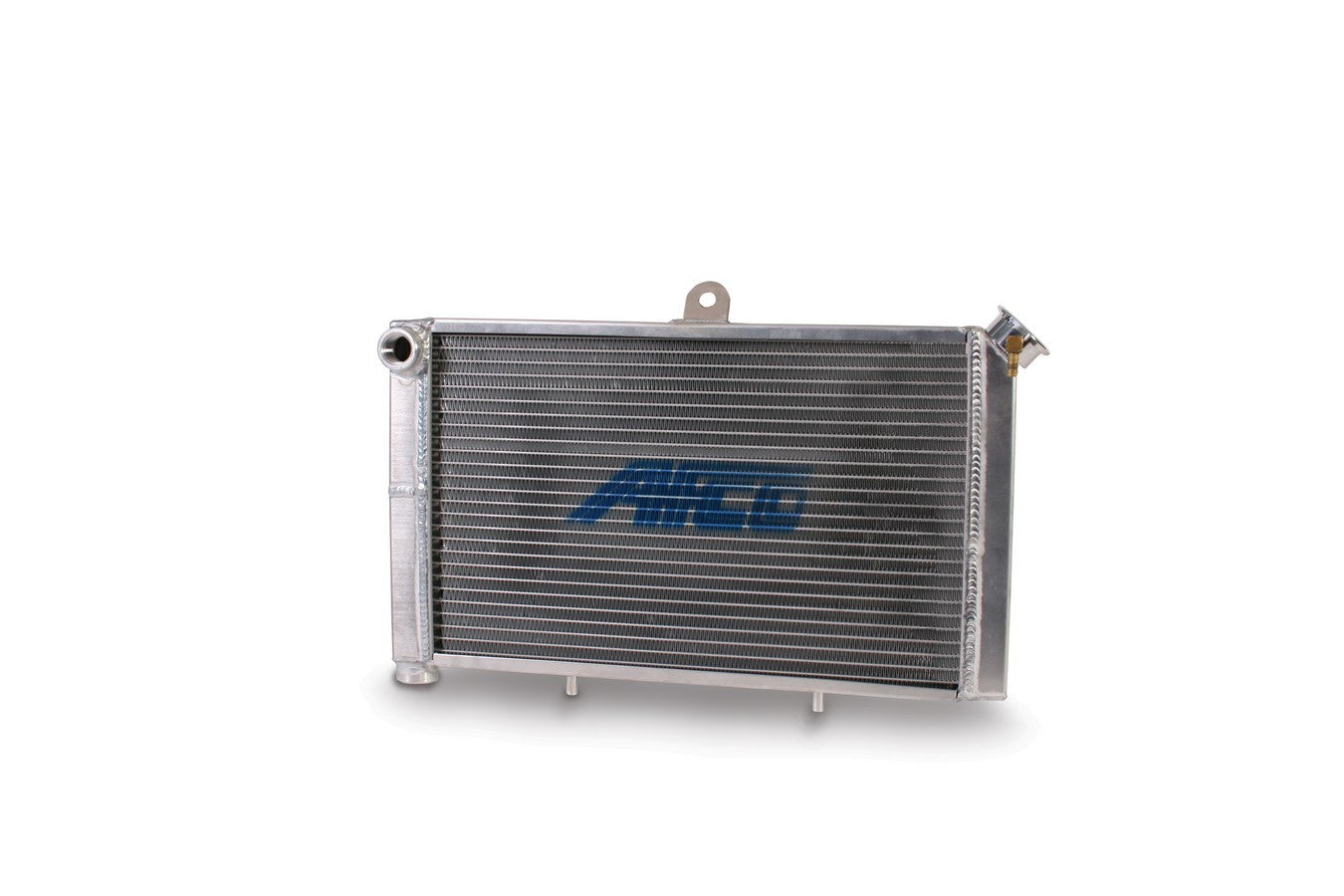 AFCO Racing 80207 Aluminum Satin Radiator Cage Mount Double Pass 3/4 NPT Female Inlet/Outlet for Mini/Micro Sprint Afco Racing Products