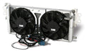 AFCO Racing 80280PRO Heat Exchanger Aluminum Satin   2007 - 2012 Shelby GT500 Double Pass   (L - 26-1/4”) X (W - 5-3/8”) X (H - 11-3/8”) With Fans American Autowire
