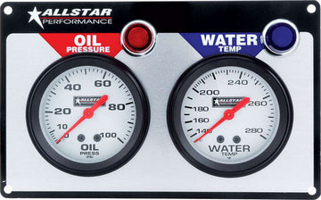 All Star Performance ALL80090 2 Gauge Panel ALL OP/WT ALL80090 Allstar Performance