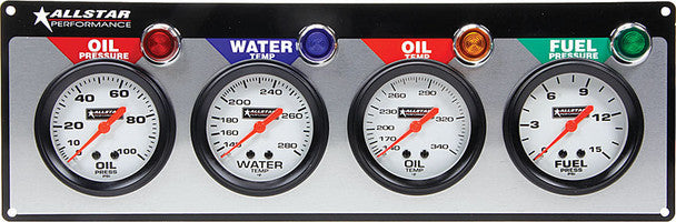 All Star Performance ALL80093 4 Gauge Panel ALL OP/WT/OT/FP ALL80093 Allstar Performance