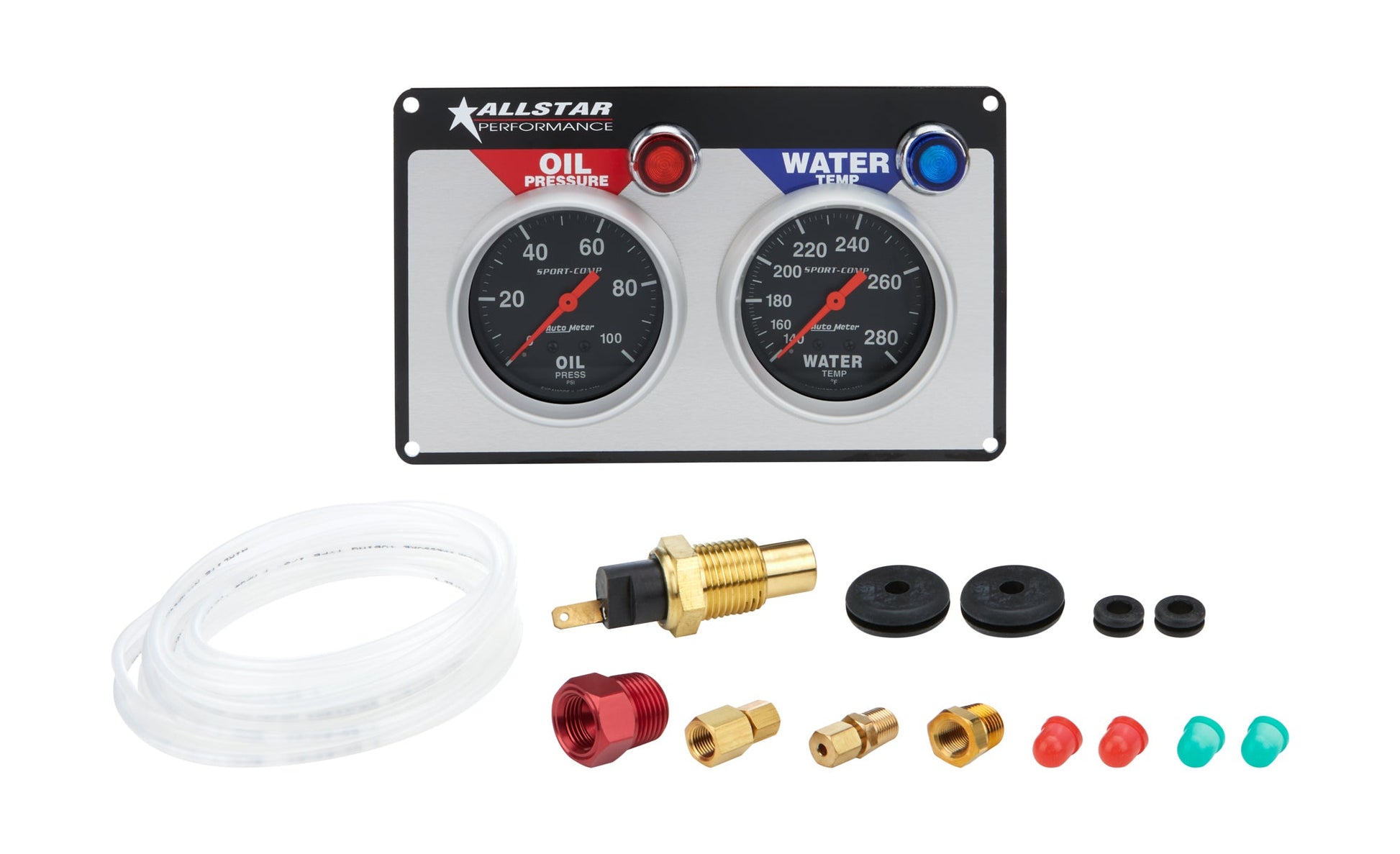 All Star Performance ALL80110 2 Gauge Panel A/M OP/WT Sport-Comp ALL80110 Allstar Performance