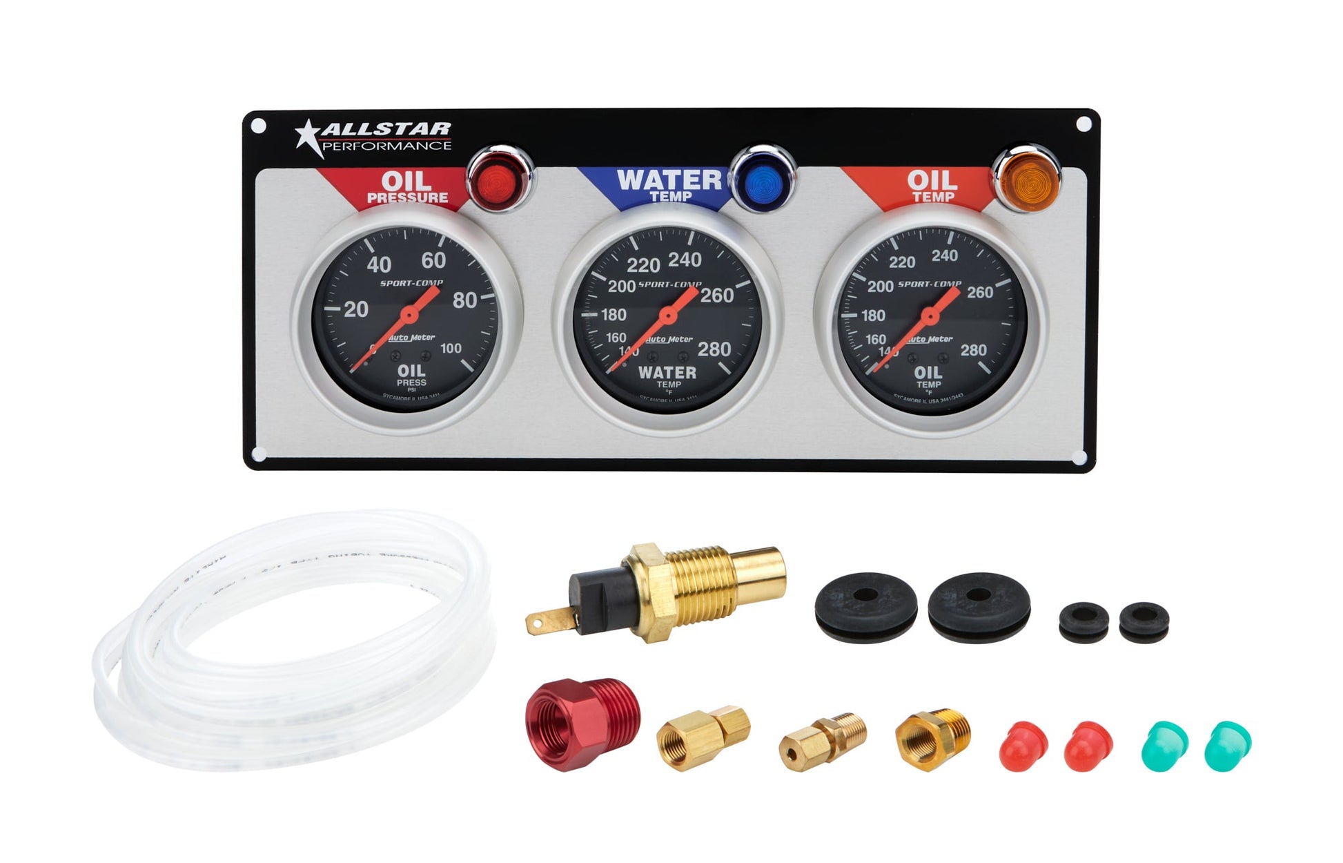 All Star Performance ALL80112 3 Gauge Panel A/M OP/WT/OT Sport-Comp ALL80112 Allstar Performance