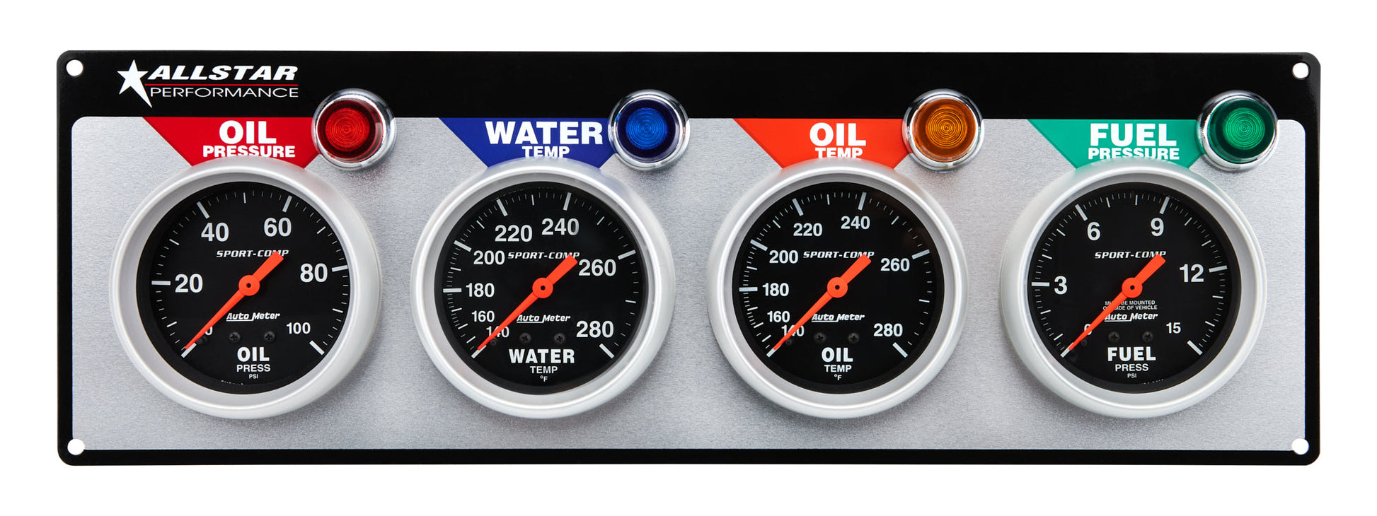 All Star Performance ALL80114 4 Gauge Panel A/M OP/WT/OT/FP Sport-Comp ALL80114 Allstar Performance