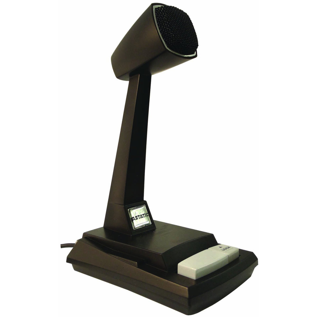 Astatic AST878DM High Quality Amplified Desk Microphone With Push-to-talk Switch, Ceramic Cartridge, Wired 4 Pin Standard - Requires 9 Volt Battery Astatic