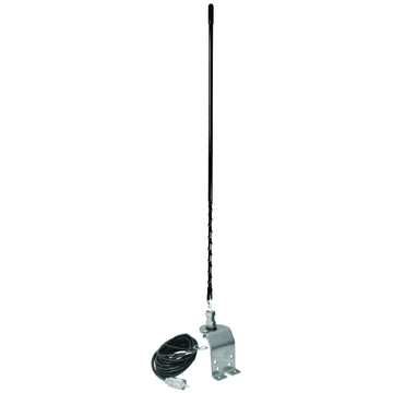 Accessories Unlimited AU320-B Fender Or Groove Mount 3 Foot Black Flexible Antenna Kit With 18 Feet Of Coax Cable With Pl259 Accessories Unlimited