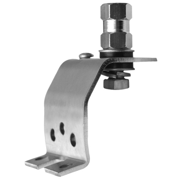 Accessories Unlimited AUC11 Low Profile Stainless Steel Fender Or Underhood Antenna Bracket For Shallow Groove Mounting In Compact Vehicles Accessories Unlimited