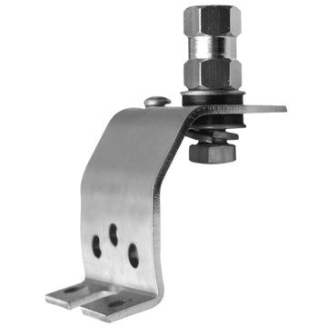 Accessories Unlimited AUC11 Low Profile Stainless Steel Fender Or Underhood Antenna Bracket For Shallow Groove Mounting In Compact Vehicles Accessories Unlimited