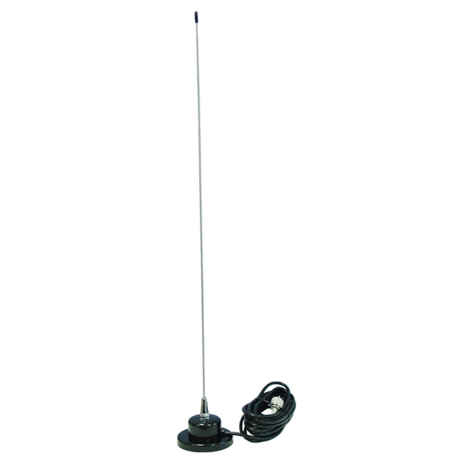 Accessories Unlimited AUMAG 3 Foot Black Low Profile Magnetic Mount Cb Antenna With 15' Coax FindingKing