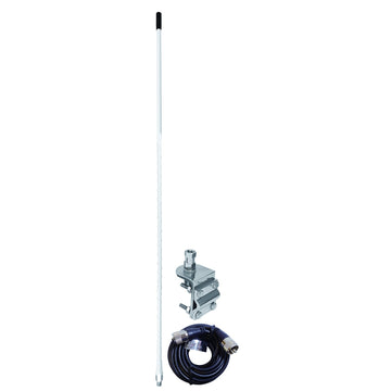 Accessories Unlimited AUMM12-W 2 Foot White Single 3-way So239 Mirror Mount Cb Antenna Kit With 9' Coax Cable & Pl259 Connector Accessories Unlimited