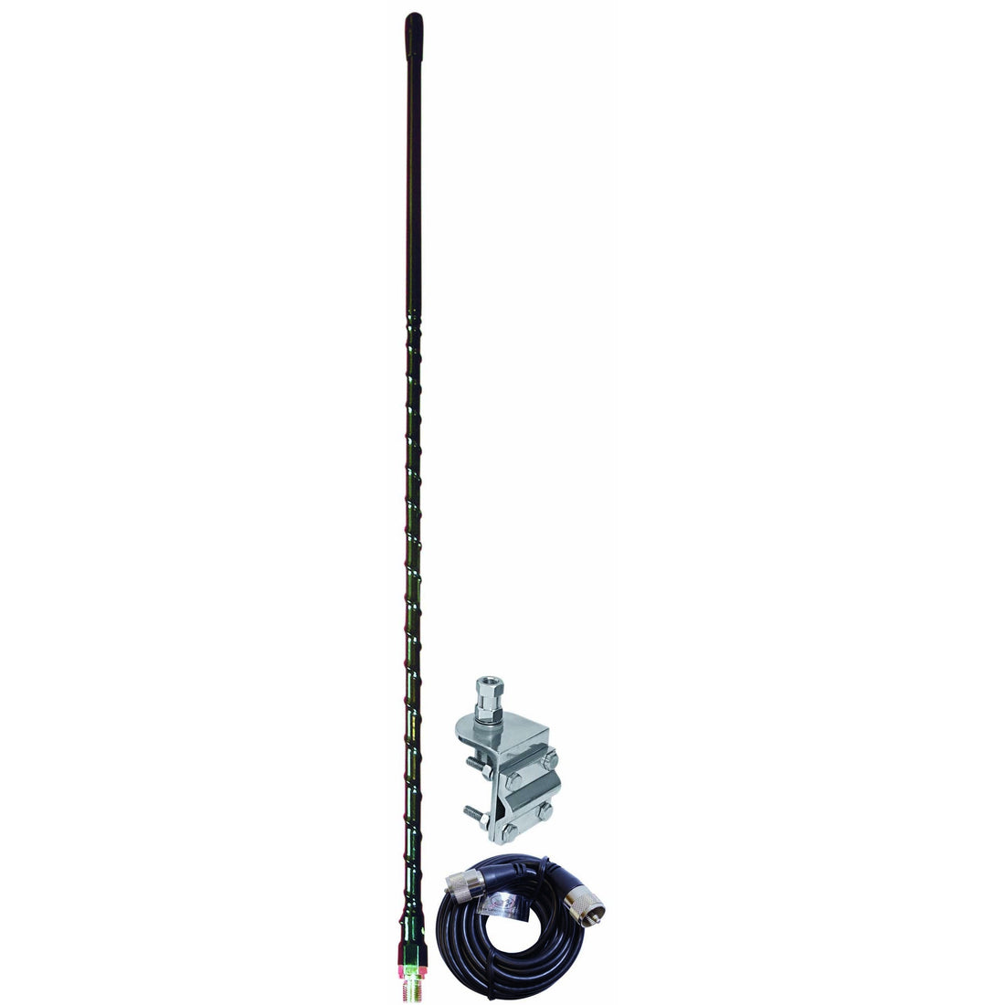 Accessories Unlimited AUMM12-B 2 Foot Black Single 3-way So239 Mirror Mount Cb Antenna Kit With 9' Coax Cable & Pl259 Connector Accessories Unlimited