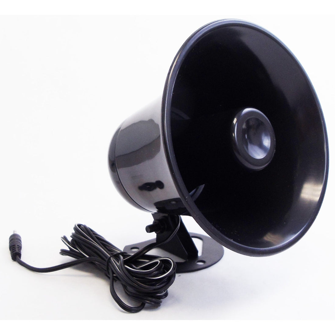 Accessories Unlimited AUPA5-B 5-1/2" Black Plastic PA Horn With 10 Foot Cable And 3.5mm Plug accessories unlimited