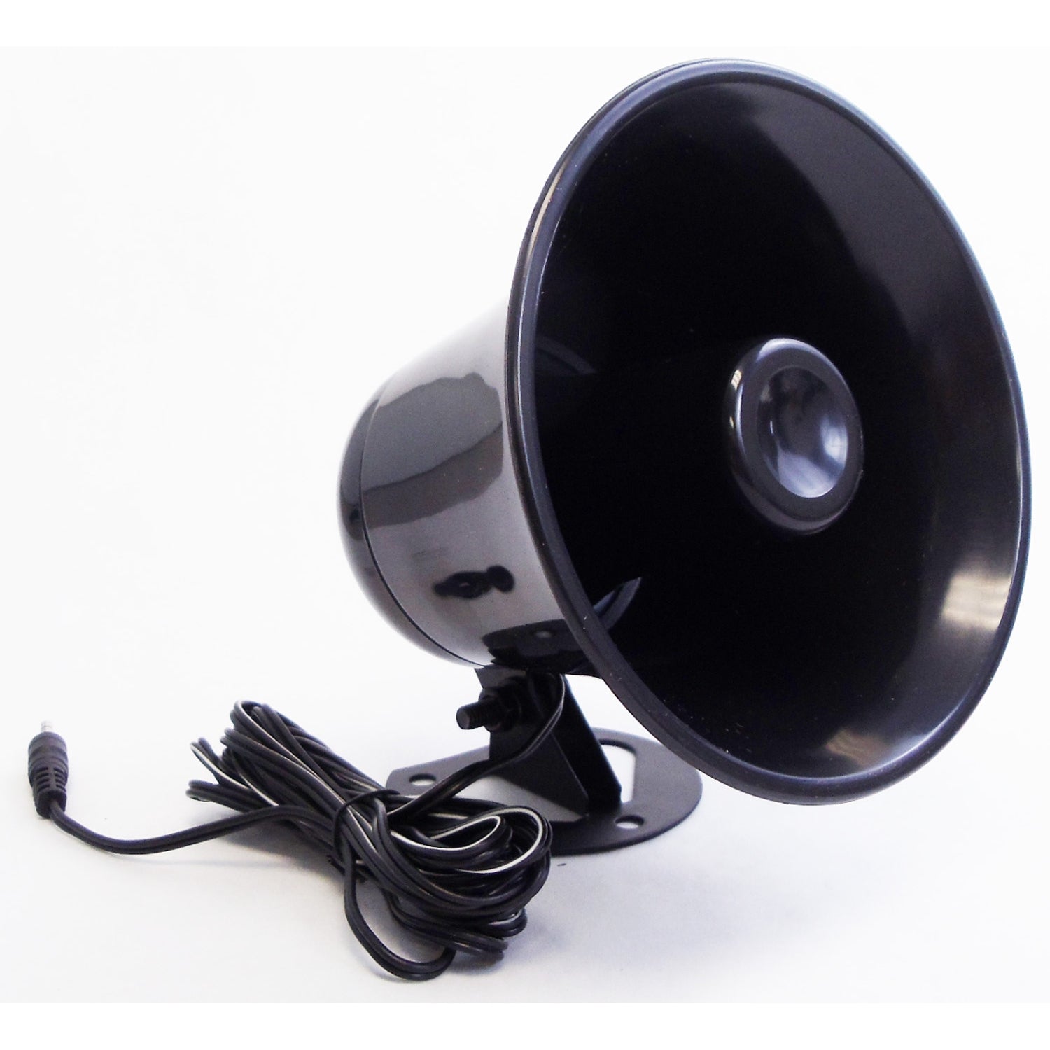 Accessories Unlimited AUPA5-B 5-1/2" Black Plastic PA Horn With 10 Foot Cable And 3.5mm Plug accessories unlimited
