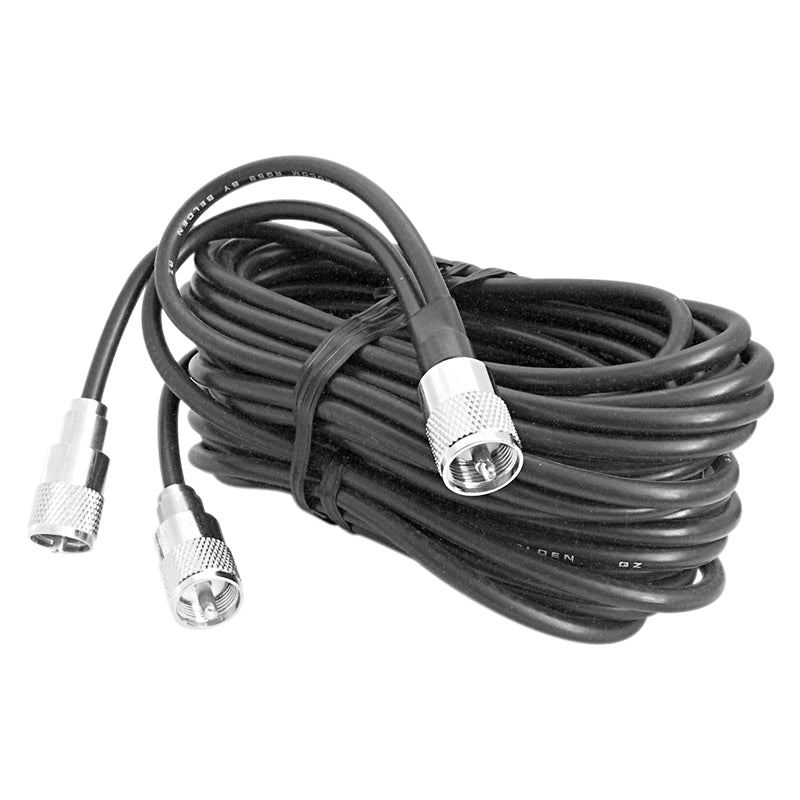 Accessories Unlimited AUPPP18 18 Foot Dual Lead Rg59u Co-phase Coax Cable With Three Soldered Pl259 Connectors Accessories Unlimited