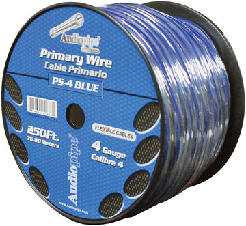 Audiopipe PS4BL 4 Ga. Flexible Power Cable 250 Ft. Blue Audiopipe