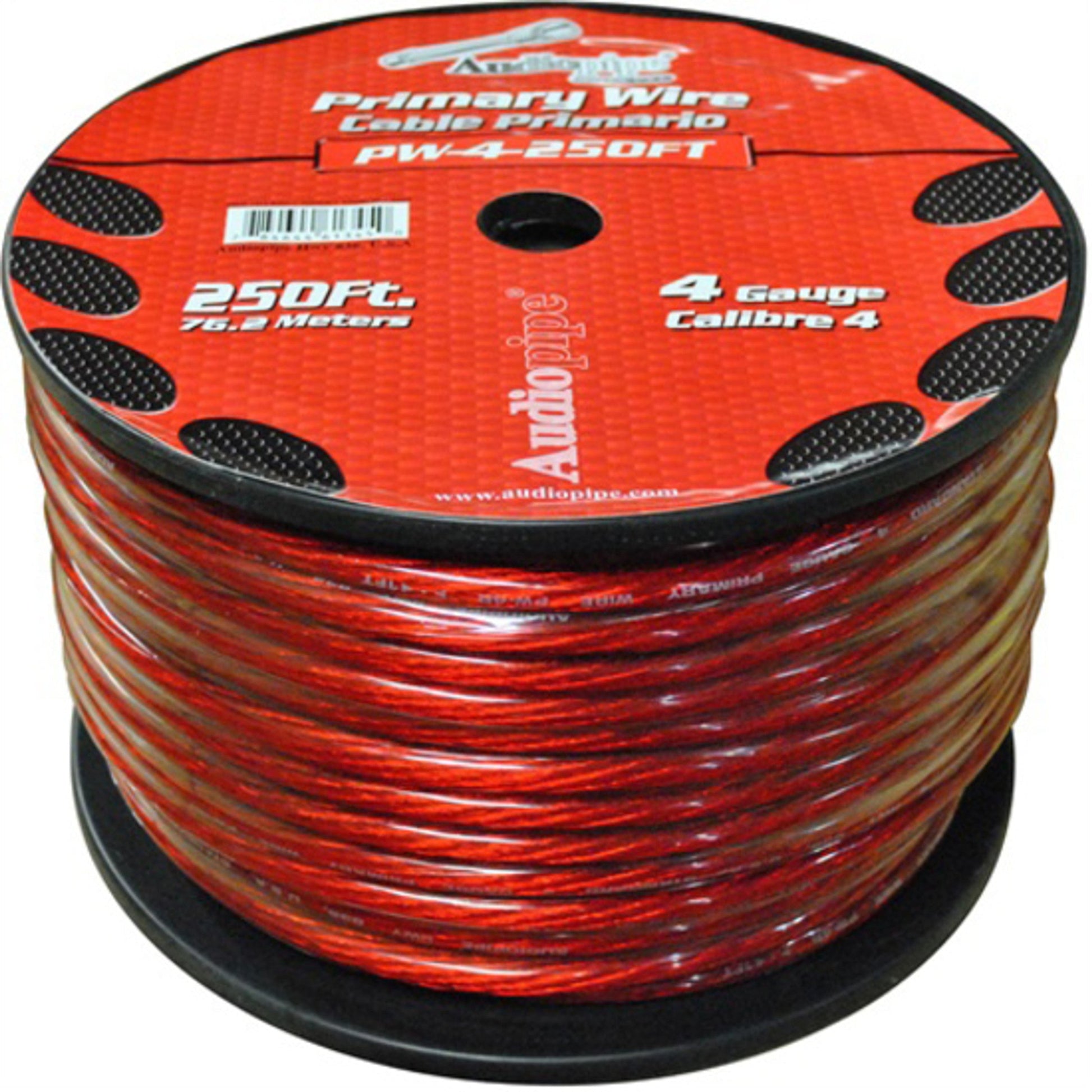 Audiopipe PW4RD Power Wire Audiopipe 4ga 250' Red Audiopipe