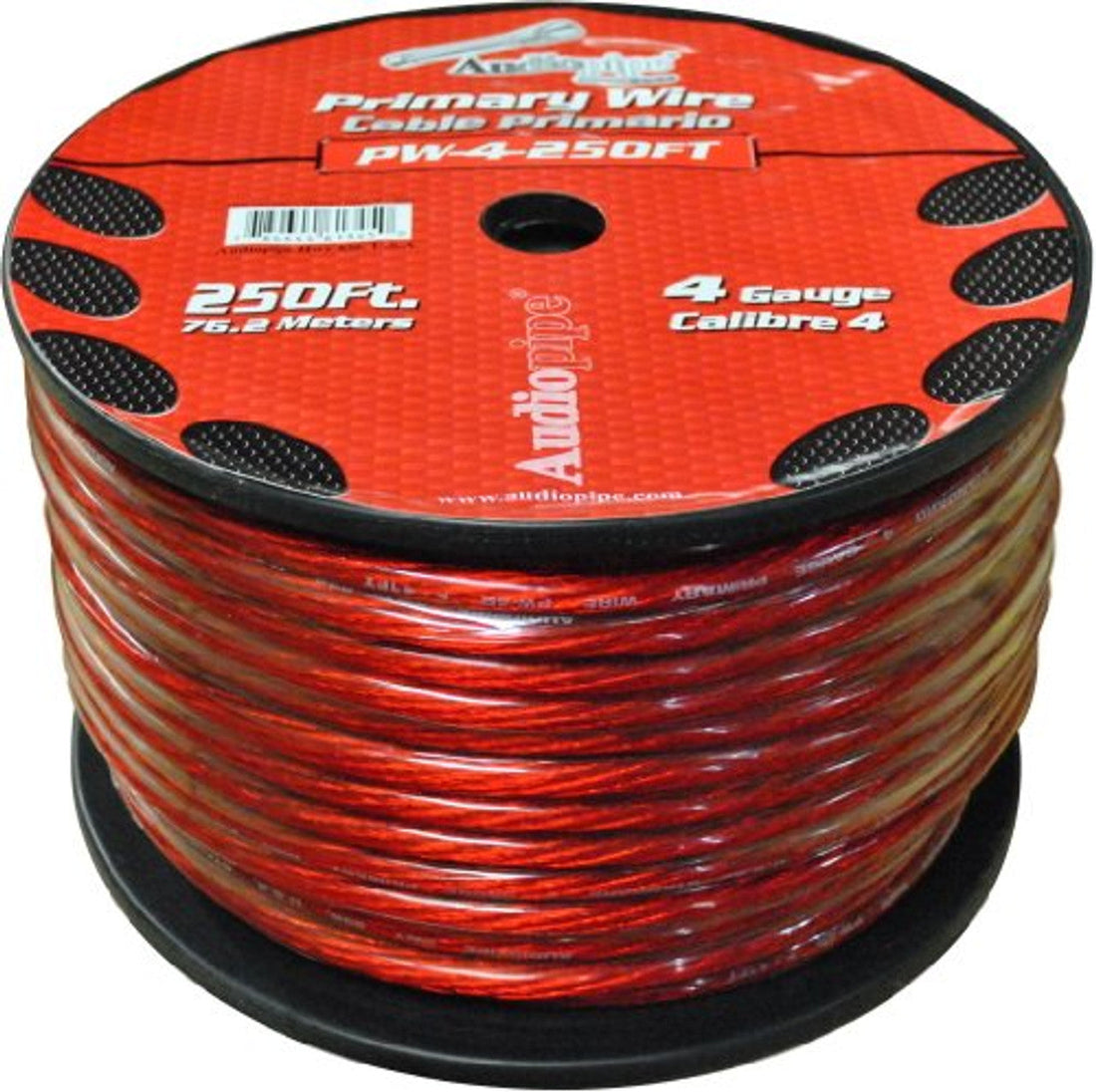 Audiopipe PW4RD Power Wire Audiopipe 4ga 250' Red Audiopipe