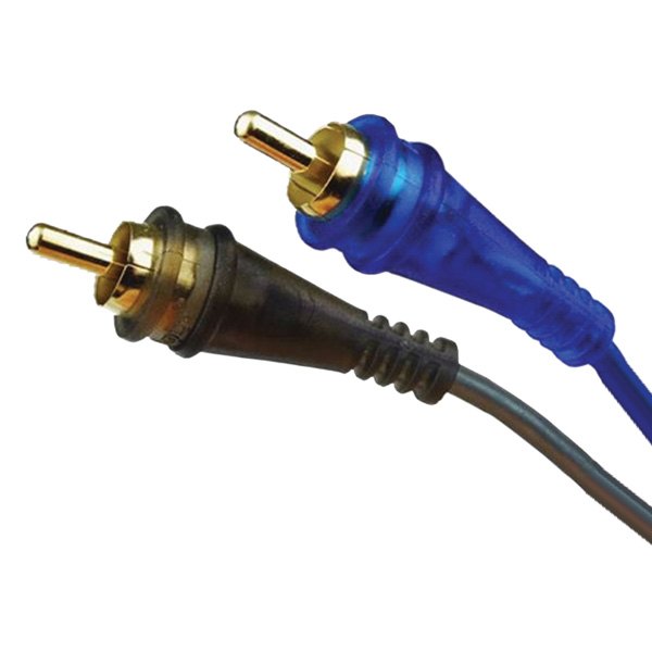 Audiopipe® BMS-BLS-15 - 15' 2-Channel Audio RCA Cables with Heavy Duty Flexible PVC Jacket & Gold Plated Connectors Audiopipe