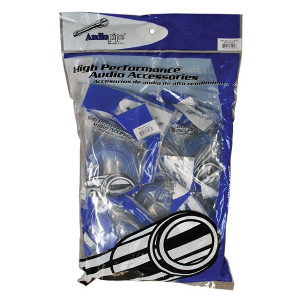 Audiopipe® BMS-BLS-15 - 15' 2-Channel Audio RCA Cables with Heavy Duty Flexible PVC Jacket & Gold Plated Connectors Audiopipe