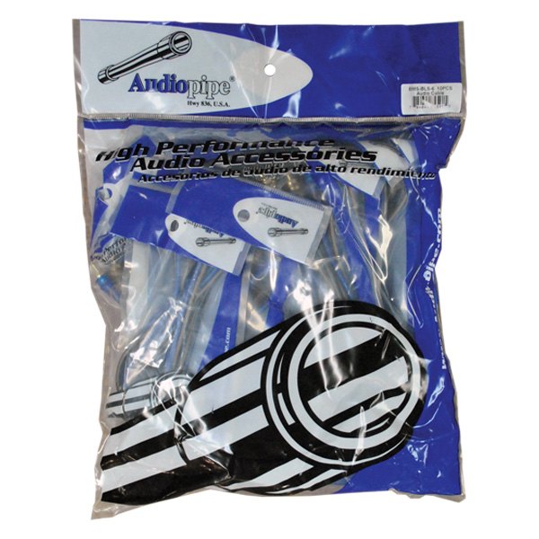 Audiopipe® BMS-BLS-6 - 6' 2-Channel Audio RCA Cables with Heavy Duty Flexible PVC Jacket & Gold Plated Connectors Audiopipe