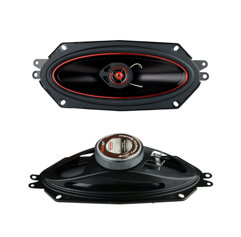 Audiopipe® CSL-4102R CSL Series 4" x 10" 2-Way 200W 4 Ohm Coaxial Speakers Canton Racing Products