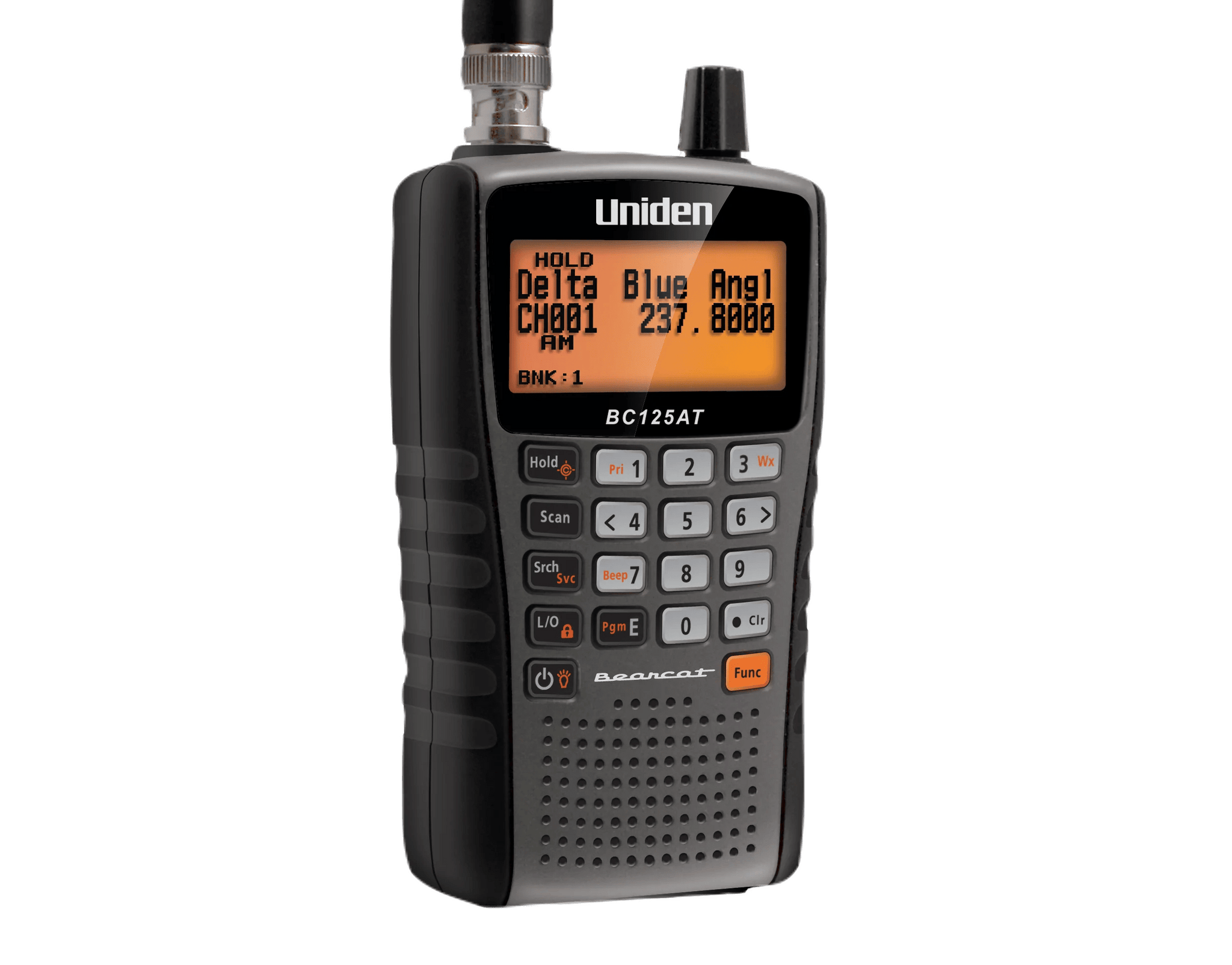 Escáner portátil Uniden BC125AT de 512 MHz con captura de señal cercana