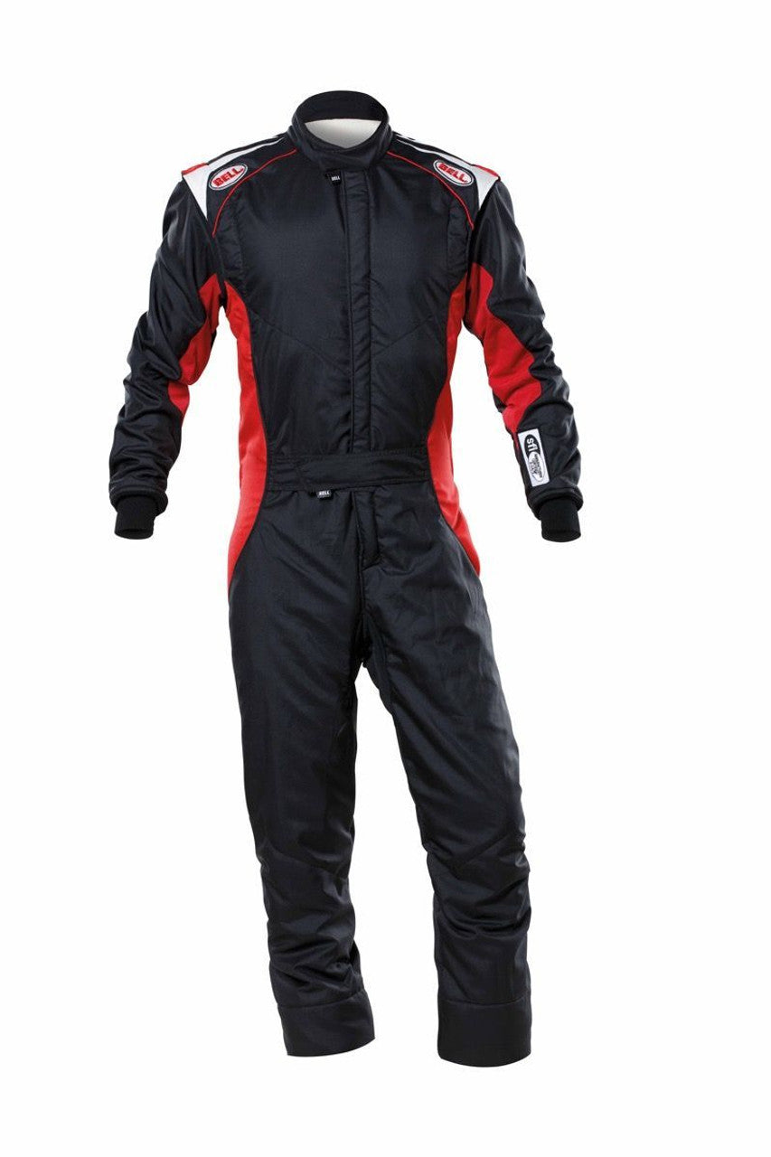 Traje de conducción Bell Helmets BR10002 serie ADV-TX, de una pieza, SFI 3.2A/5, multicapa, tejido ignífugo, negro/rojo, talla mediana (unidad)